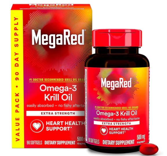 MegaRed® OMEGA-3 Aceite de Krill 60 Cápsulas Blandas 500Mg